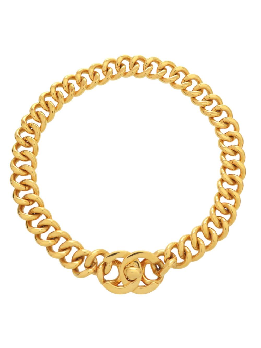 Chanel Cc Logo Turnlock Earrings Gold- #351502C23B